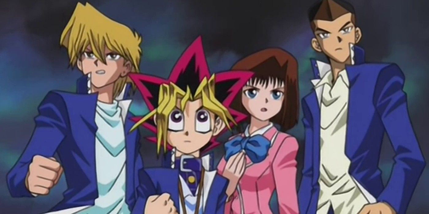 Yugi and his friends enter the Shadow Realm in Yu Gi Oh! Duel Monsters.