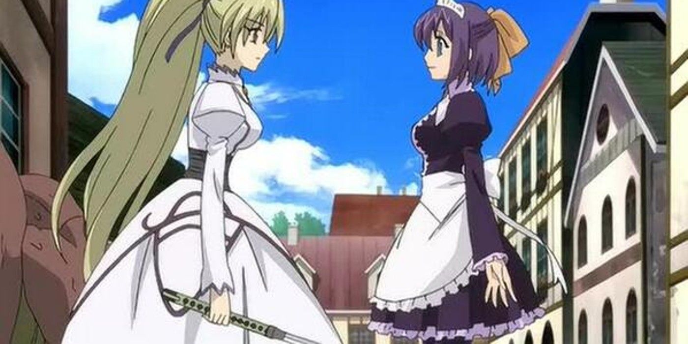 Alita (left) and Milano (right) from the anime Murder Princess.