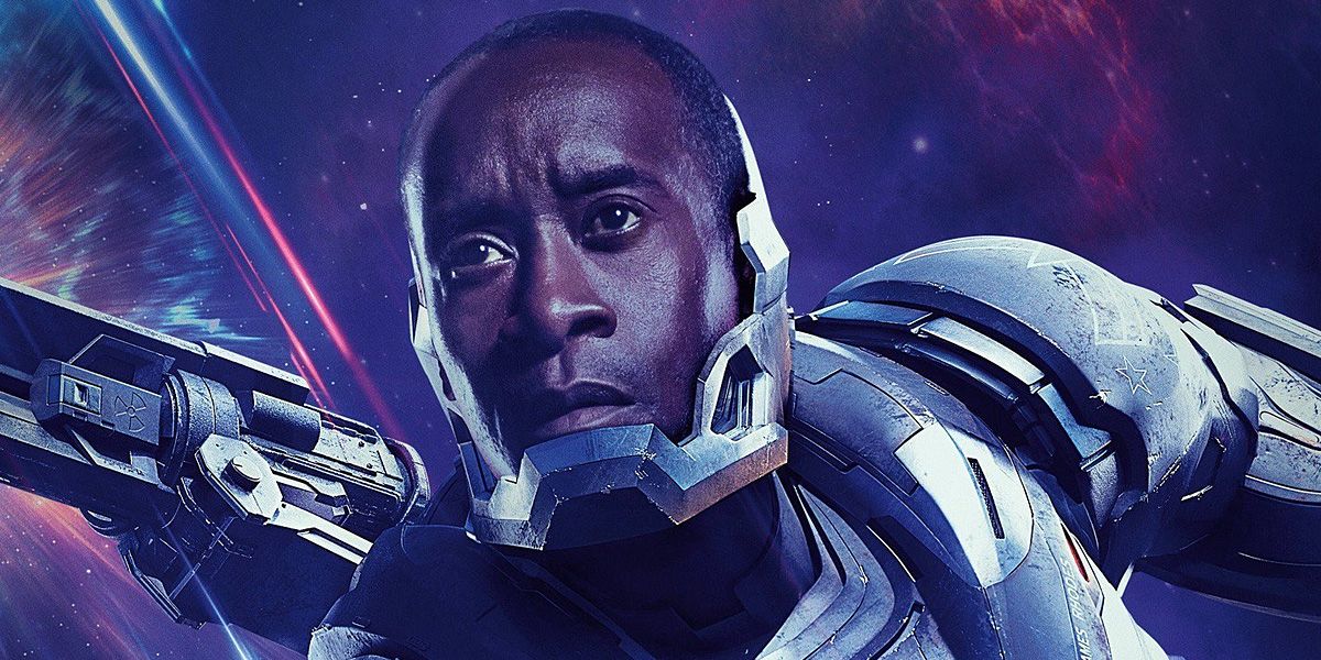 Don Cheadle as James Rhodes/War Machine in Avengers: Endgame