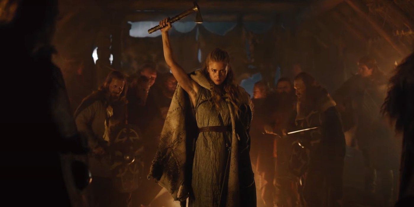 An image of girl holding an axe in Netflix's Barbarians