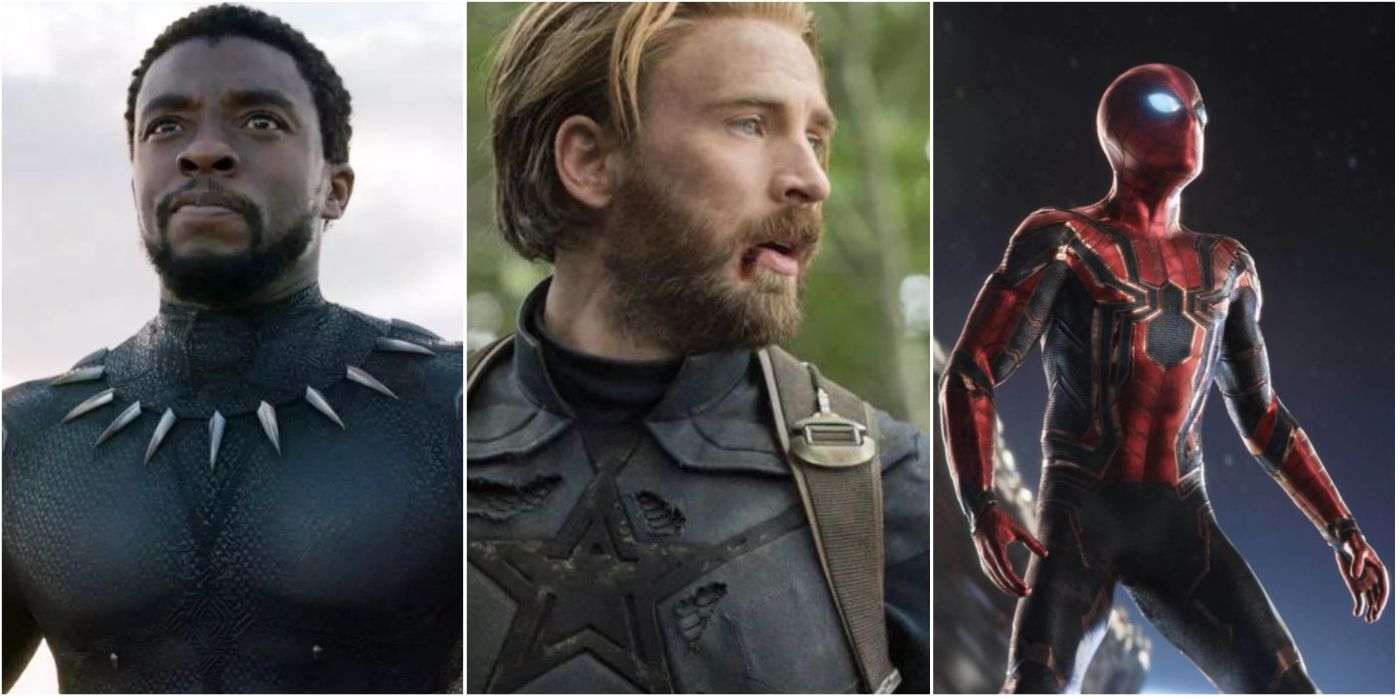 Black Panther, Captain America, Spider-Man