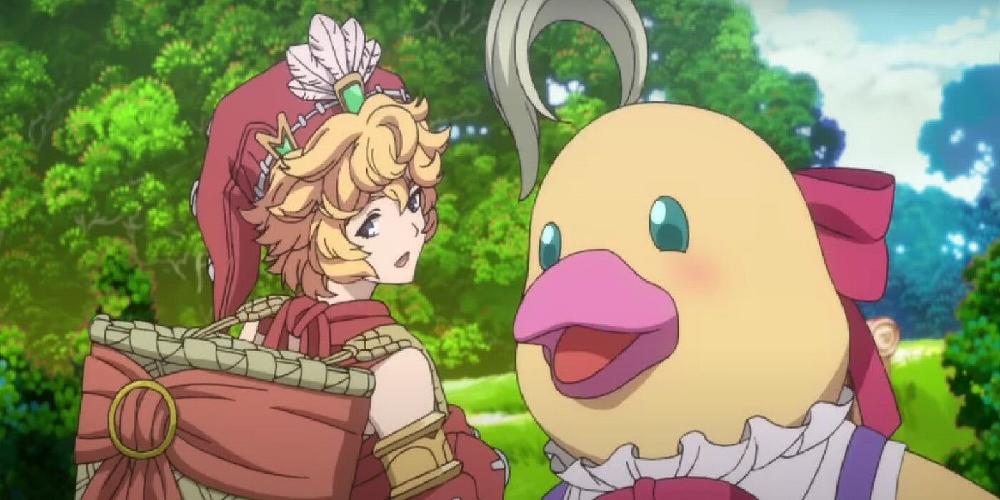 Shiloh from Legend of Mana Teardrop Crystal sets off with his bird companion