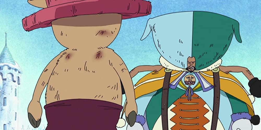 Chessmarimo stands off against Tony Tony Chopper in One Piece's Drum Island Arc.