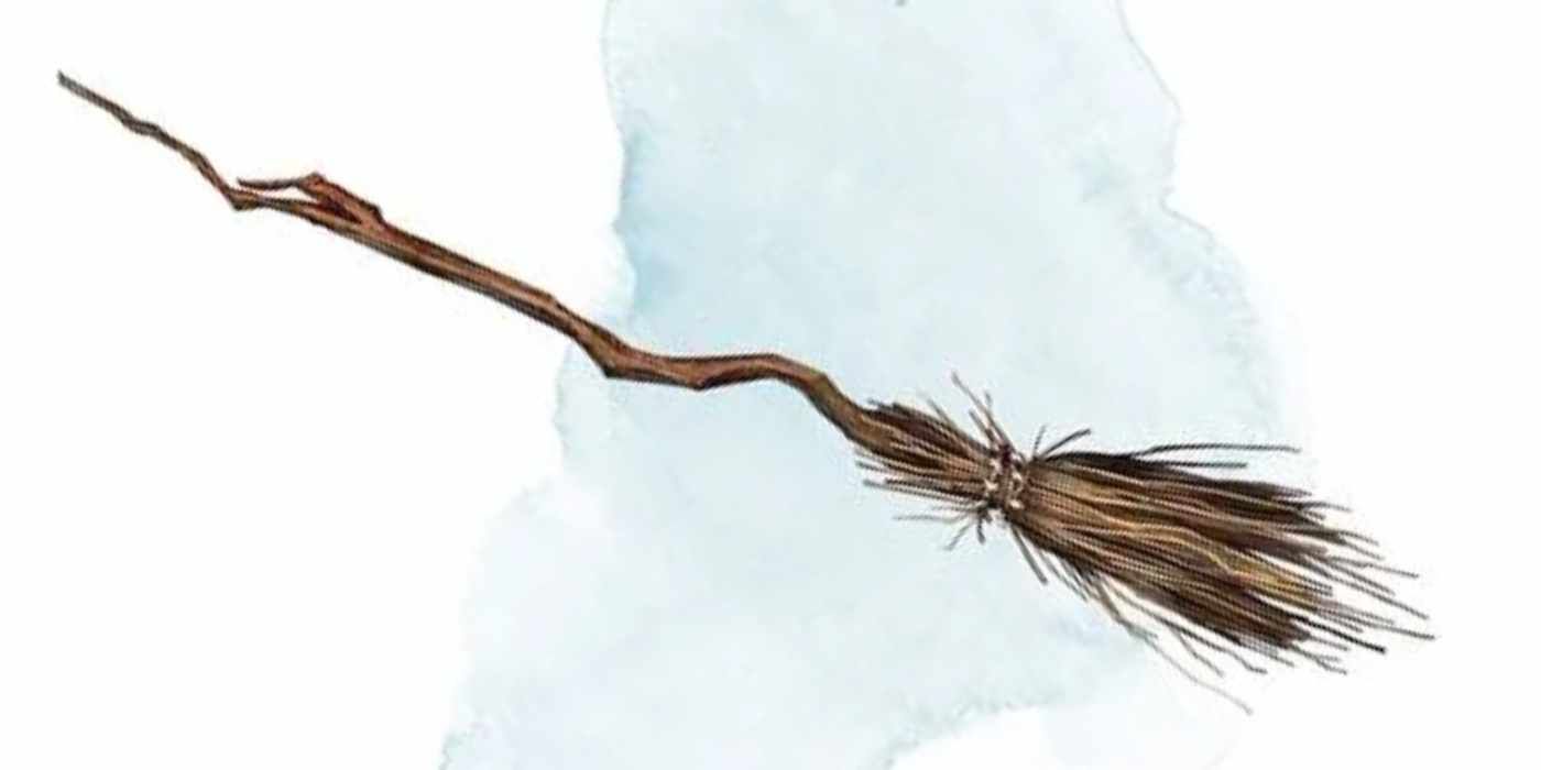 A Broom of Flying magic item from the DnD 5e Dungeon Master's Guide