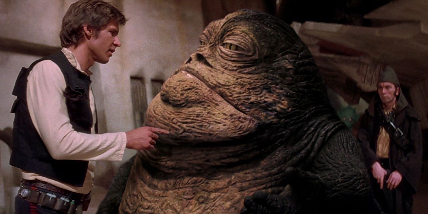 Han Solo conversando com Jabba.