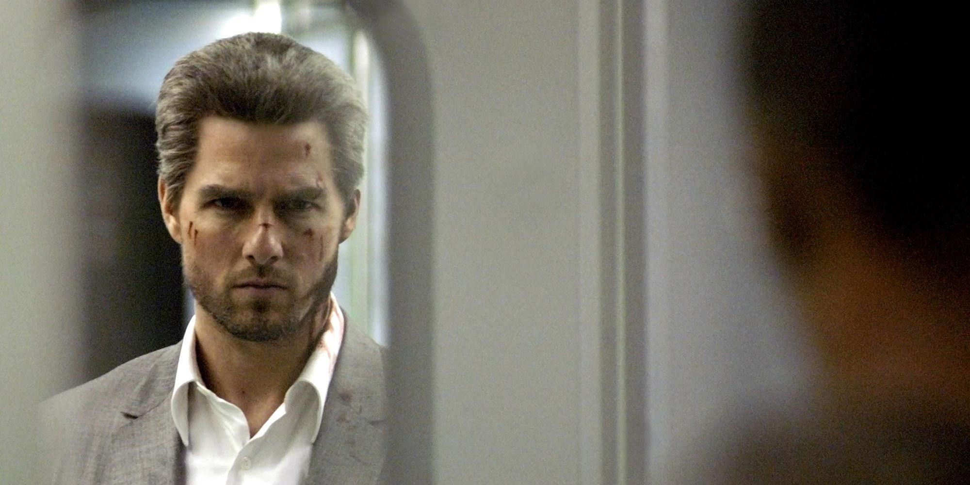 Vincent looks in the mirror in Collateral