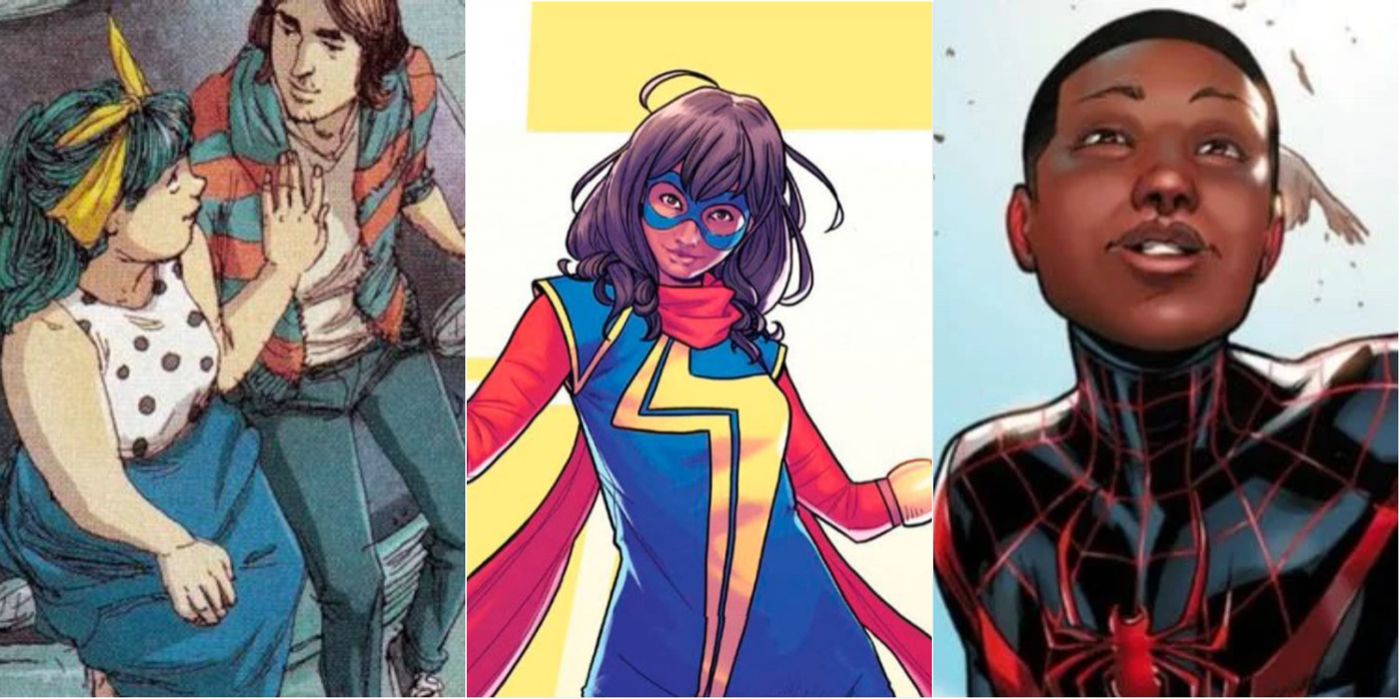 ms marvel, bruno, mike and miles morales