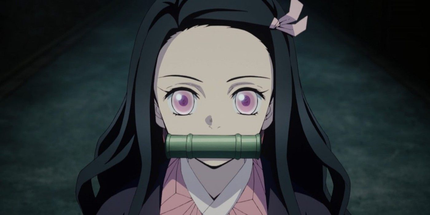 Nezuko wears a mouthpiece to keep her from biting