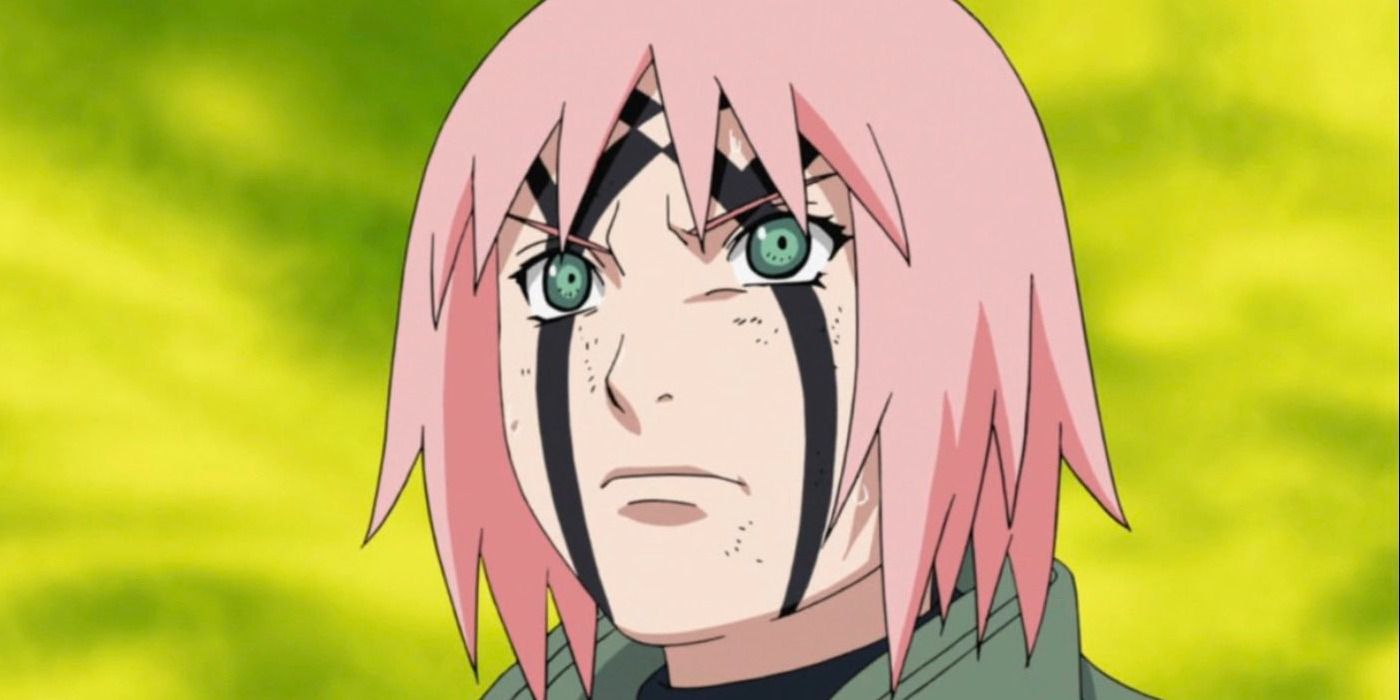 Sakura Haruno from Naruto looks determined