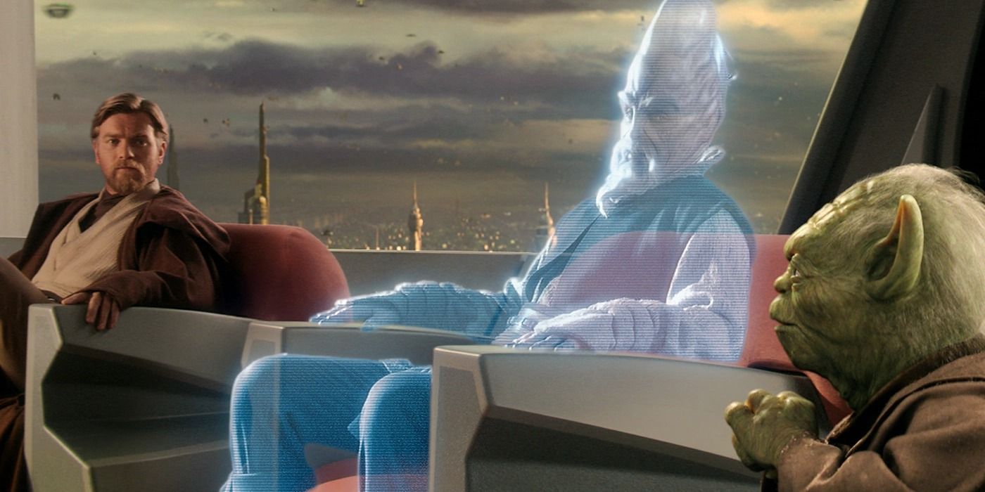 Obi-Wan Kenobi, Ki-Adi-Mundi, Yoda on the Jedi High Councill - Revenge of the Sith