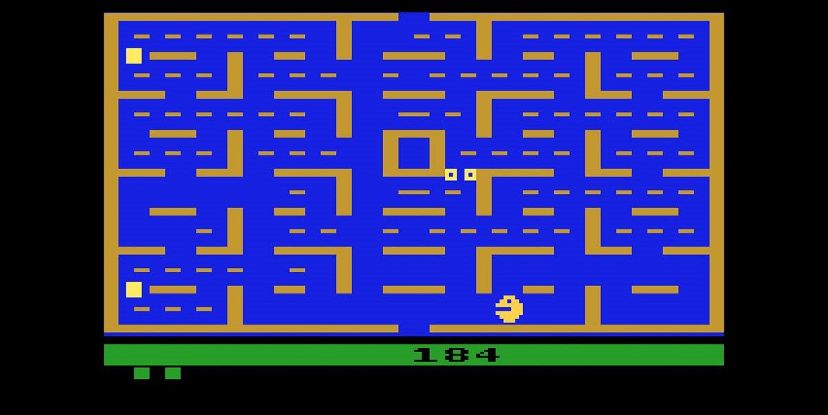 The screen of Atari 2600 Pac-Man