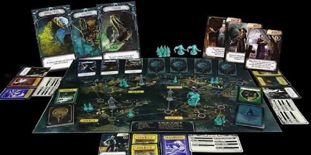 The board and game pieces for Pandemic: Reign of Cthulhu