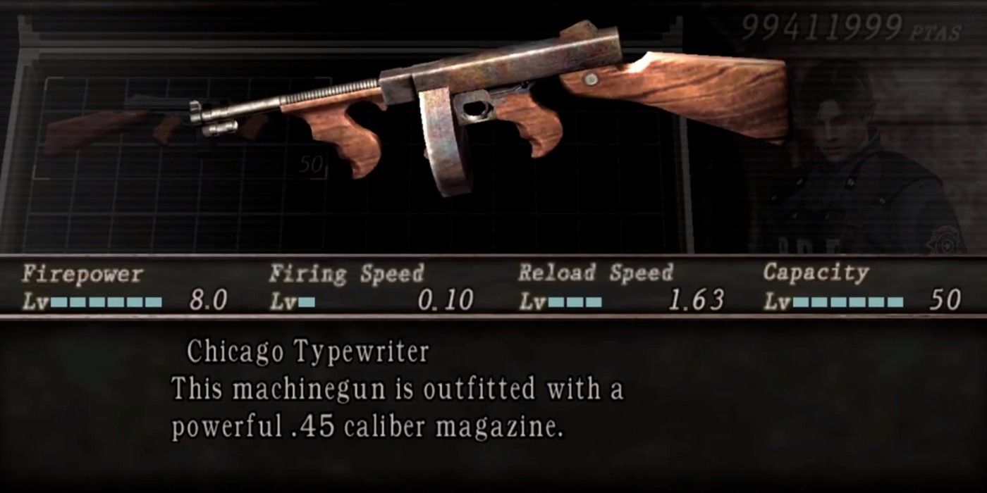 resident evil 4's best weapon the chicago typewriter
