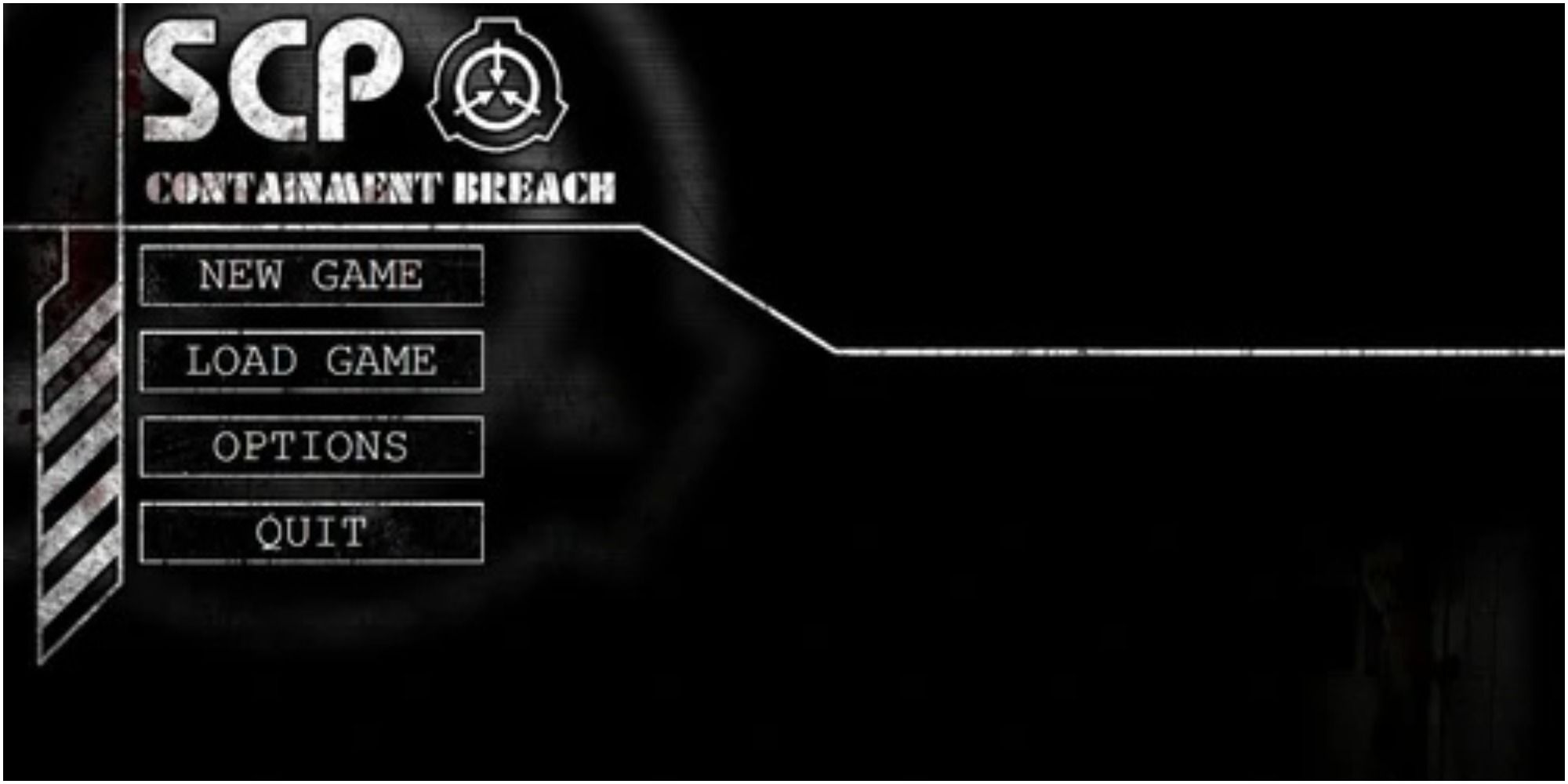 An image of the game menu for SCP Containment Breach