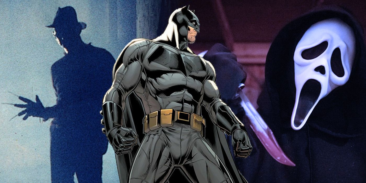 Freddy Krueger, Batman and Ghostface split image