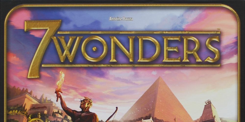 The box art for 7 Wonders board game.
