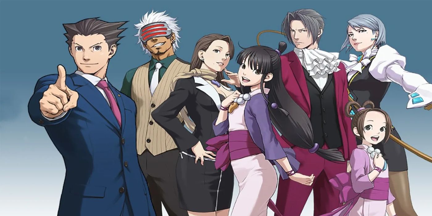 The cast from Ace Attorney