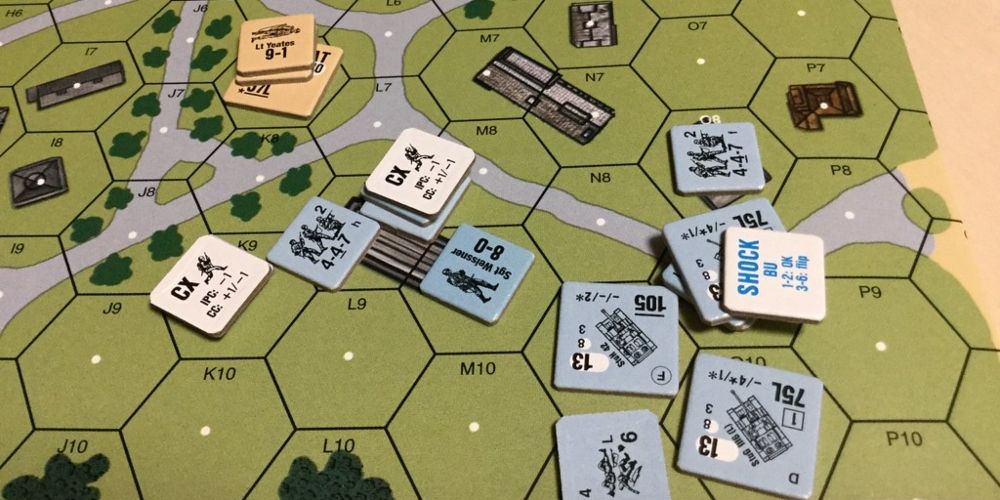 Two sides clashing in Advanced Squad Leader game