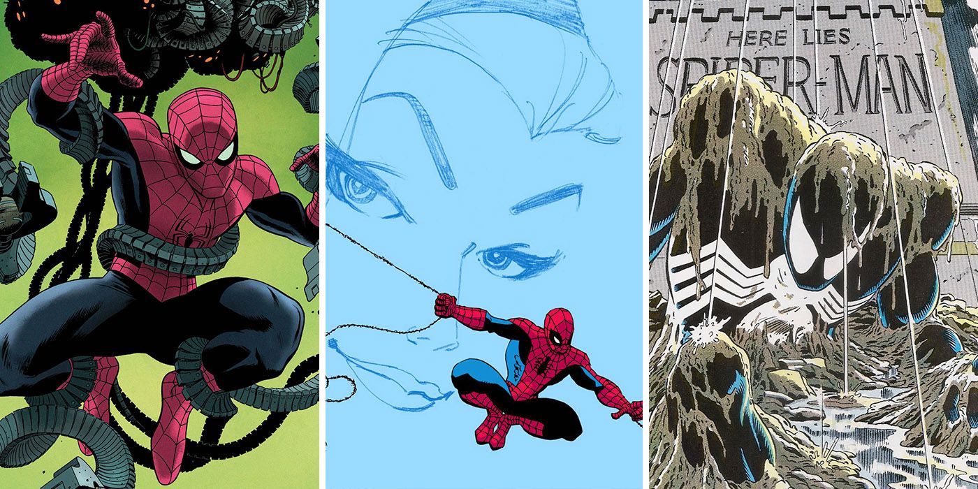 Comic covers for Dying Wish, Spider-Man: Blue, and Kraven's Last Hunt