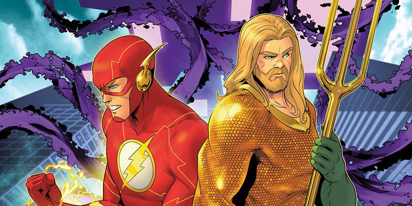 Aquaman and The Flash work together to annihilate alien invasion in Voidsong #1
