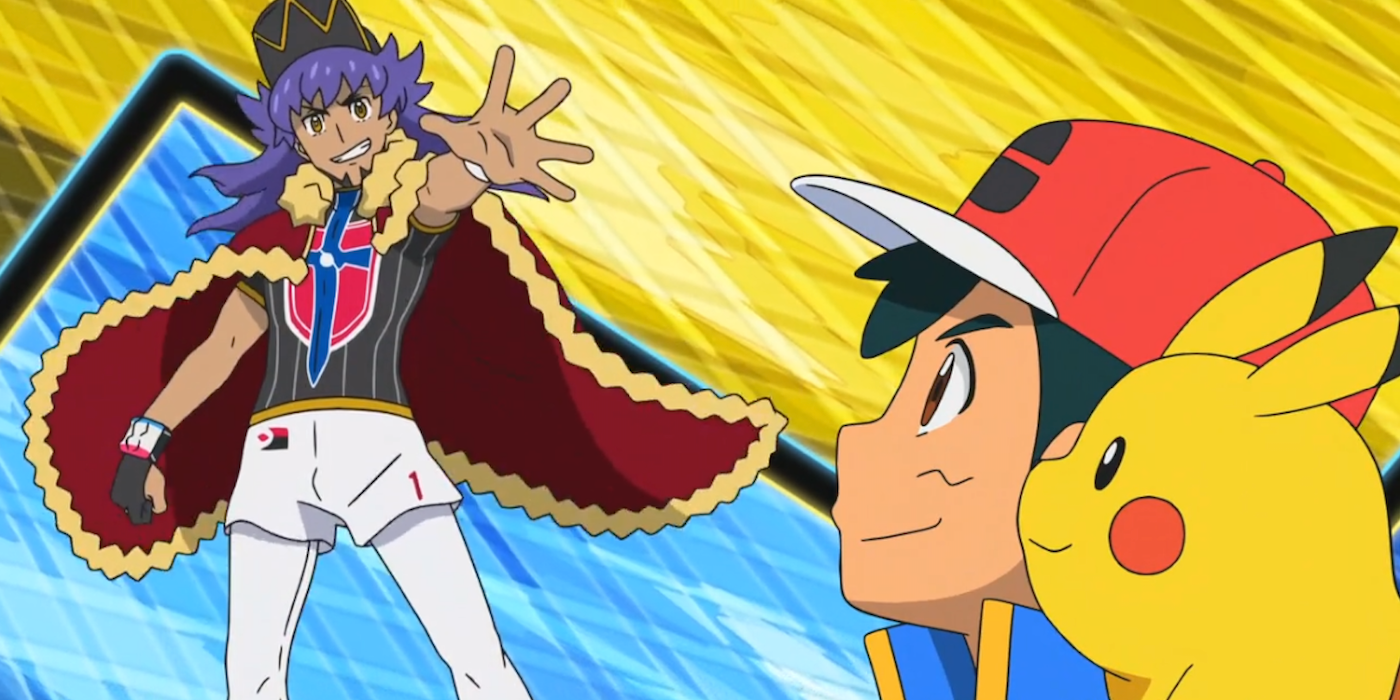 Ash and Leon in the Pokémon Journeys intro.