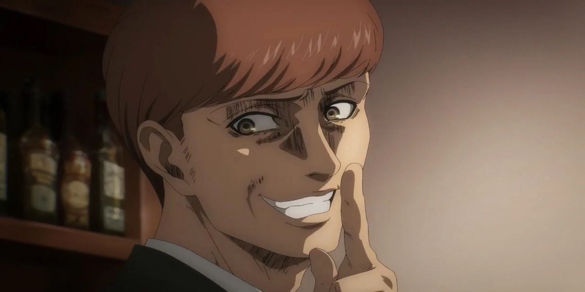 Floch wickedly grins in Attack On Titan.