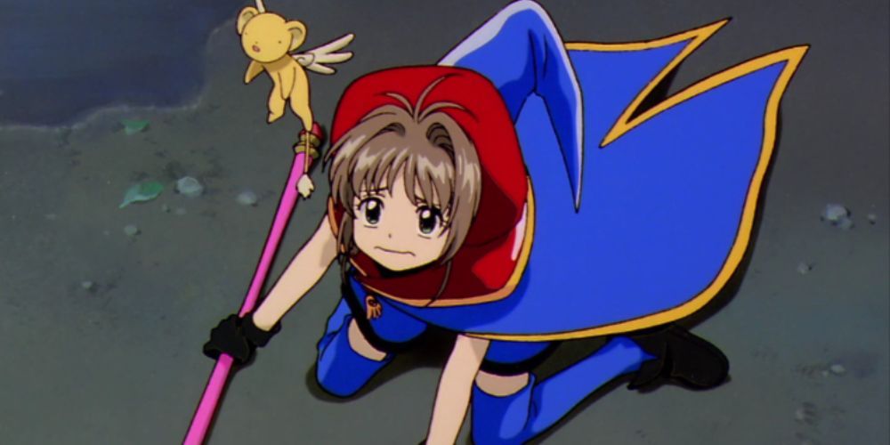Cardcaptor Sakura frowning in a witch costume in Cardcaptor Sakura.