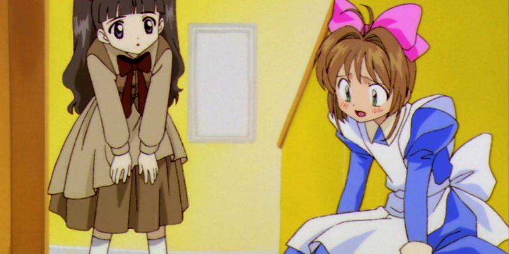 Cardcaptor Sakura is embarrased with Tomoyo in Cardcaptor Sakura.