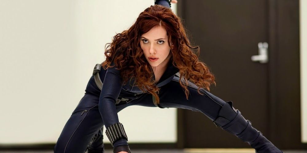 Black Widow taking on Hammer Industries Security in Iron Man 2
