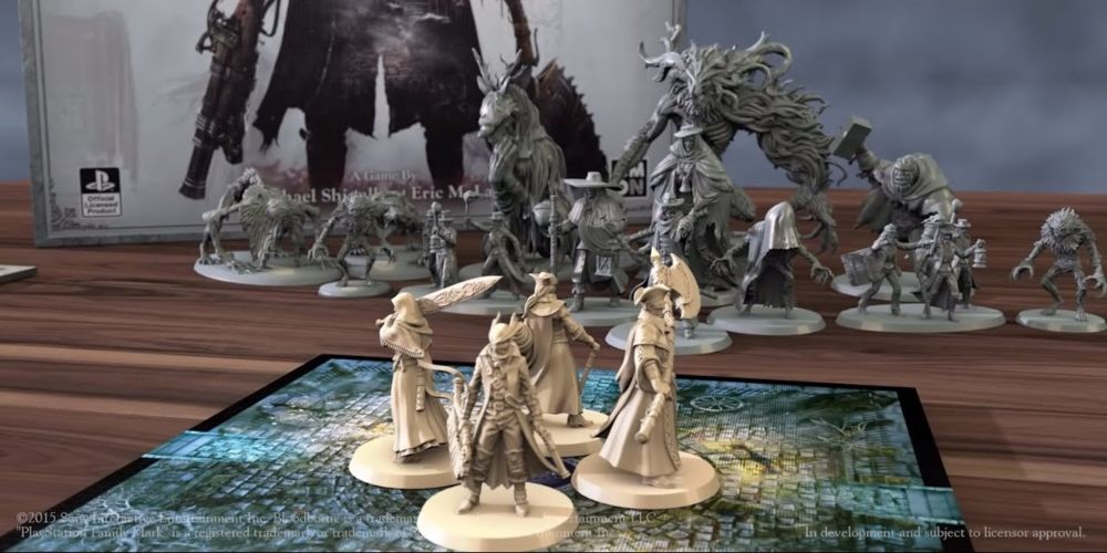 The miniatures of Bloodborne: The Board game