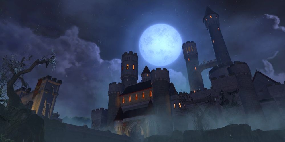 Castle Ravenloft as it appears in Neverwinter DnD game