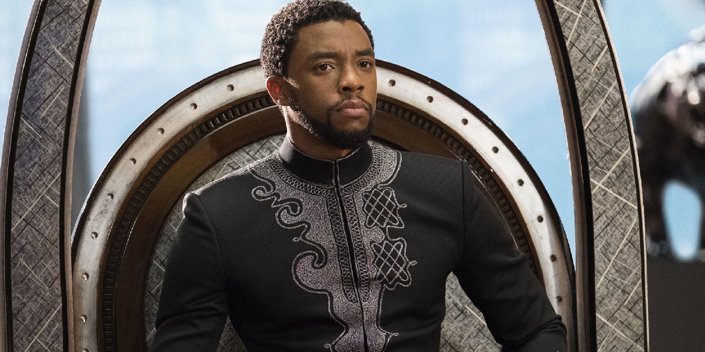 Chadwick Boseman at the Black Panther.