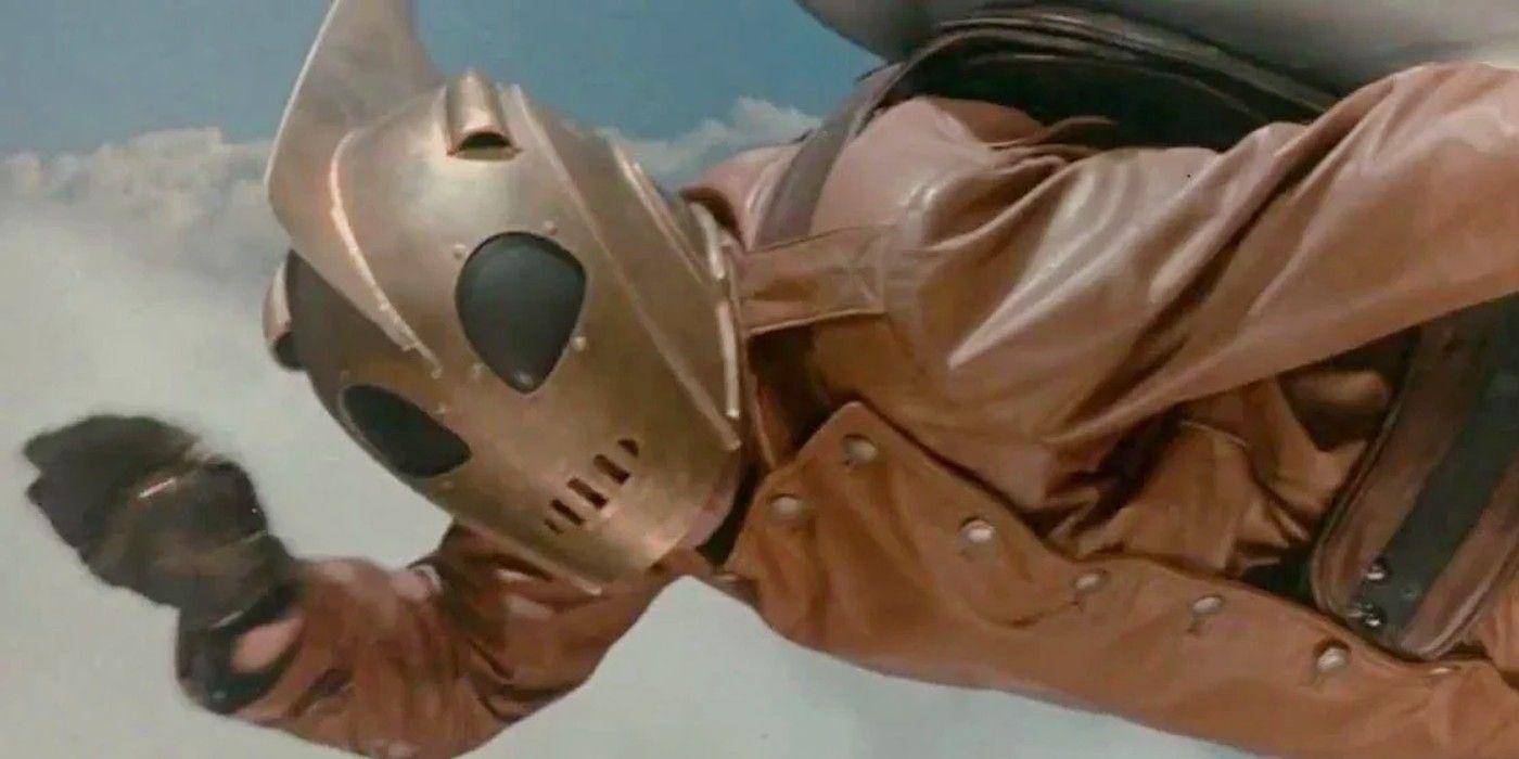 Cliff Salutes The Audience In The Rocketeer