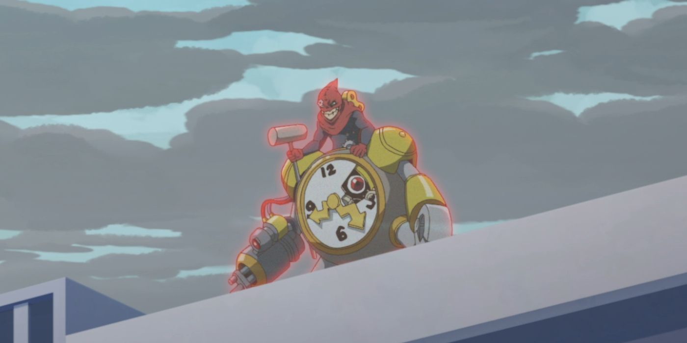 Clockmon, Digimon Ghost Game'de bir binanın üstünde duruyor