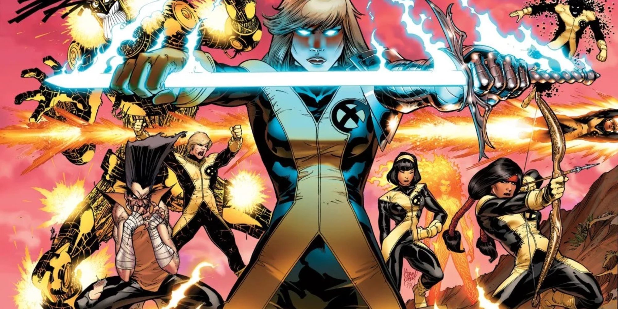 Marvel's New Mutants with Magik front and center.