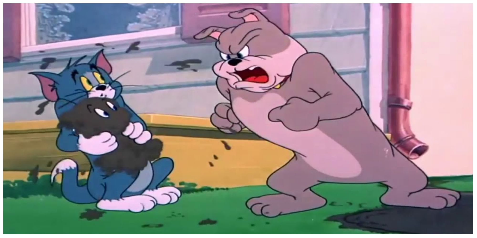 Tom and Spike in the Tom and Jerry episode Slicked Up Pup
