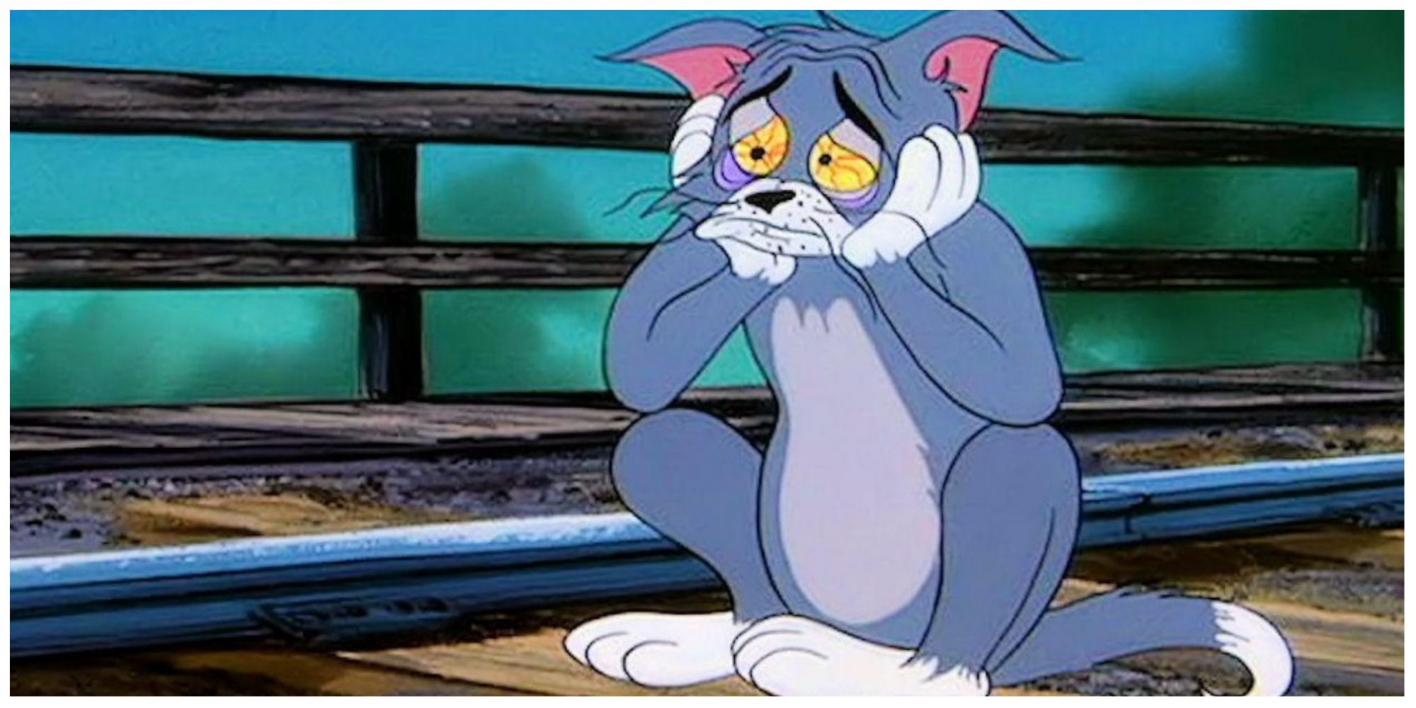 Tom from Tom and Jerry upset in Blue cat Blues