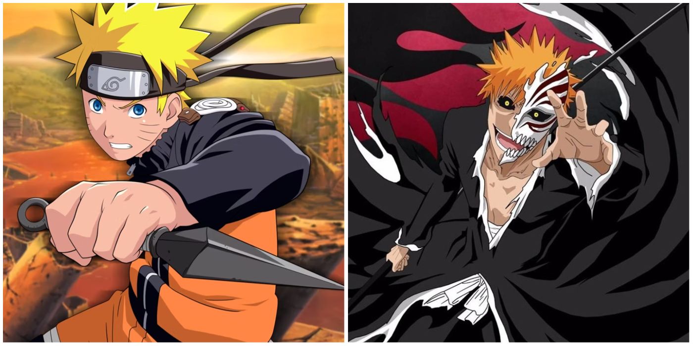 split image of Naruto and Bleach
