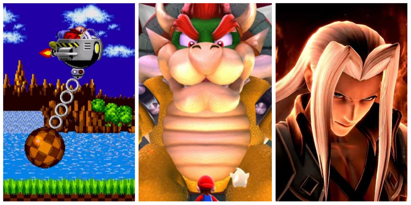 Iconic video game villains Dr Robotnik, Bowser and Sephiroth