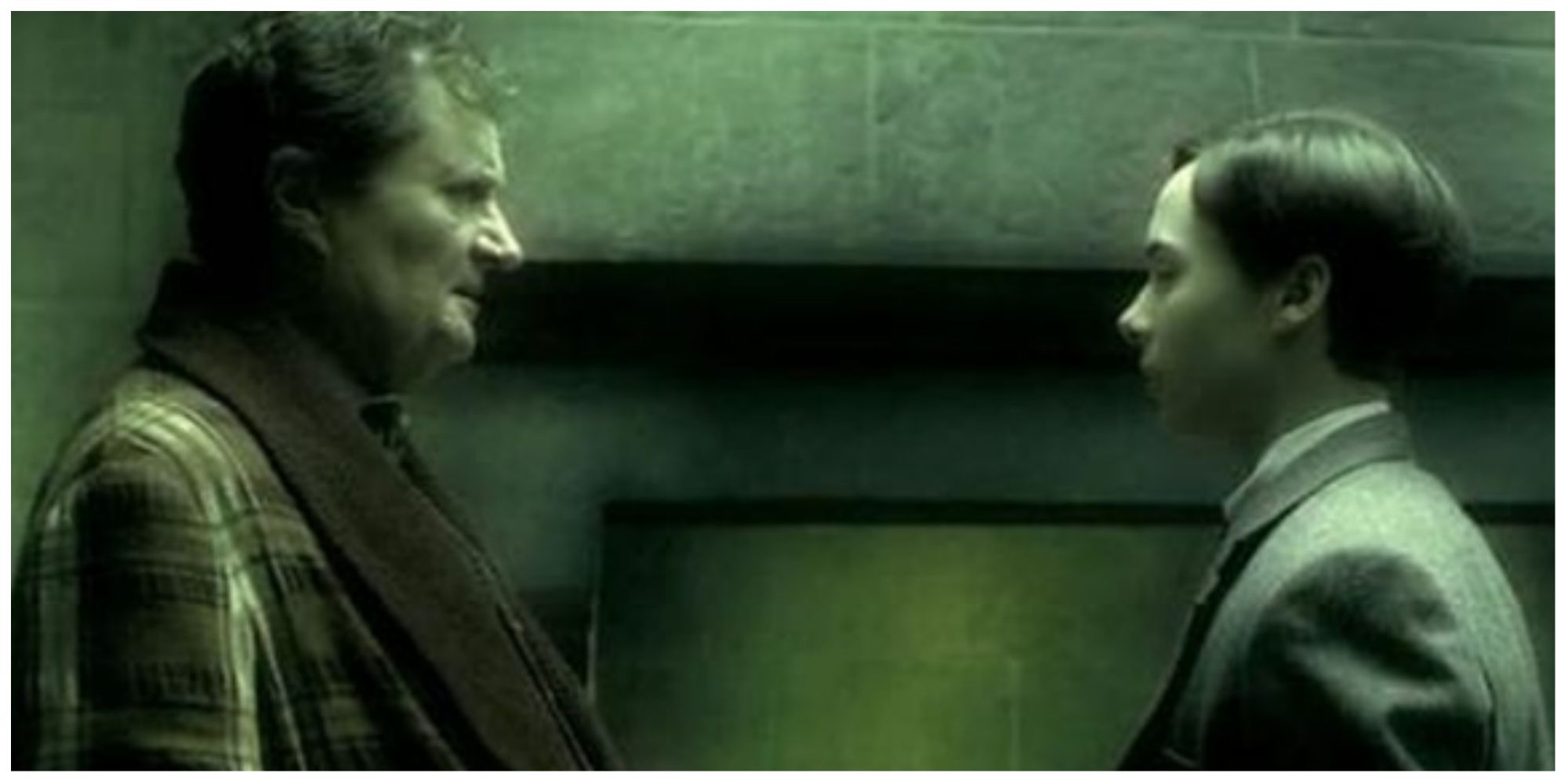 Tom Riddle and Horace Slughorn in Harry Potter in the Half Blood Prince