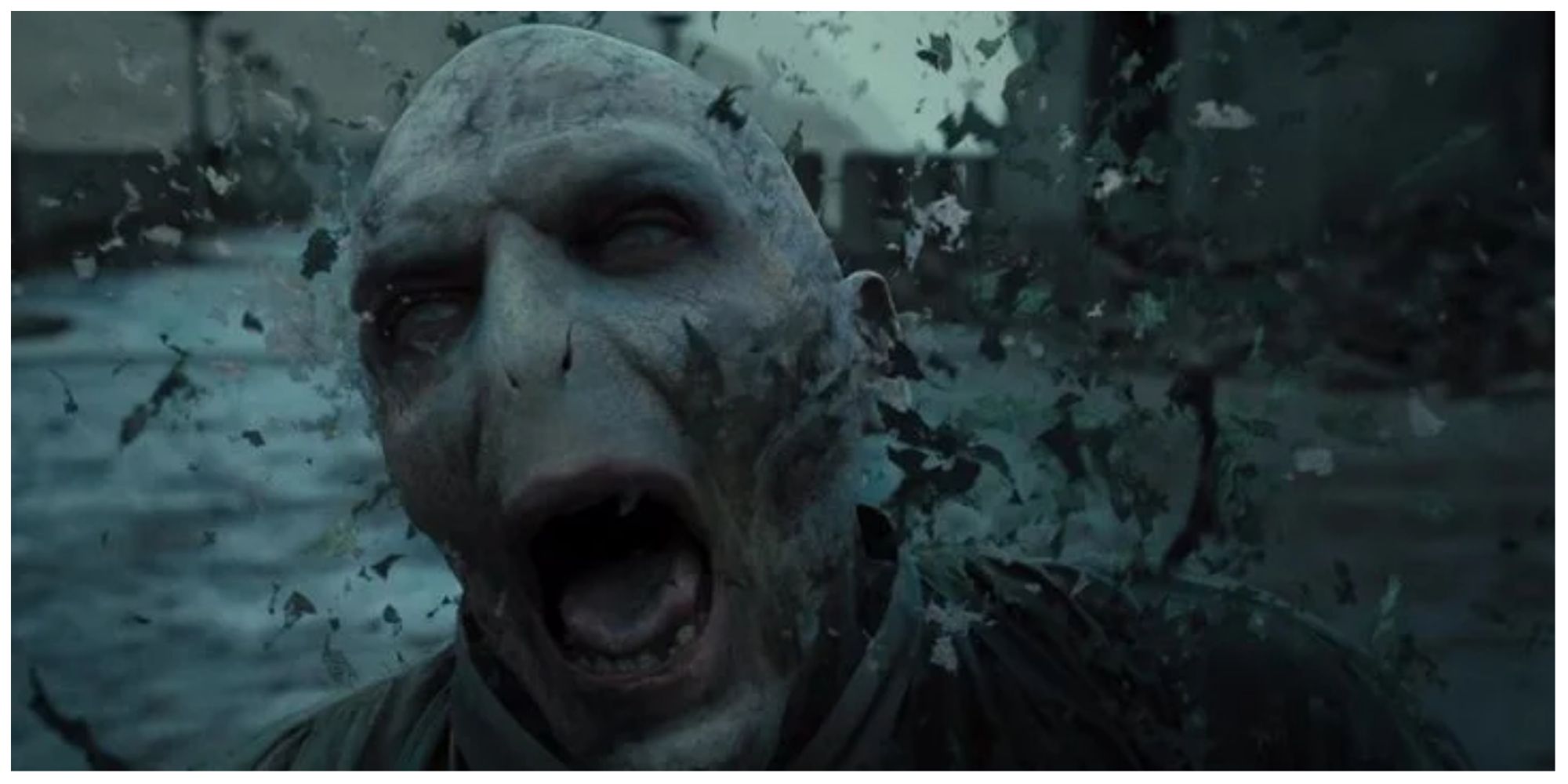 Voldemort Disintegrates and Dies at the End of Harry Potter and the Deathly Hallows