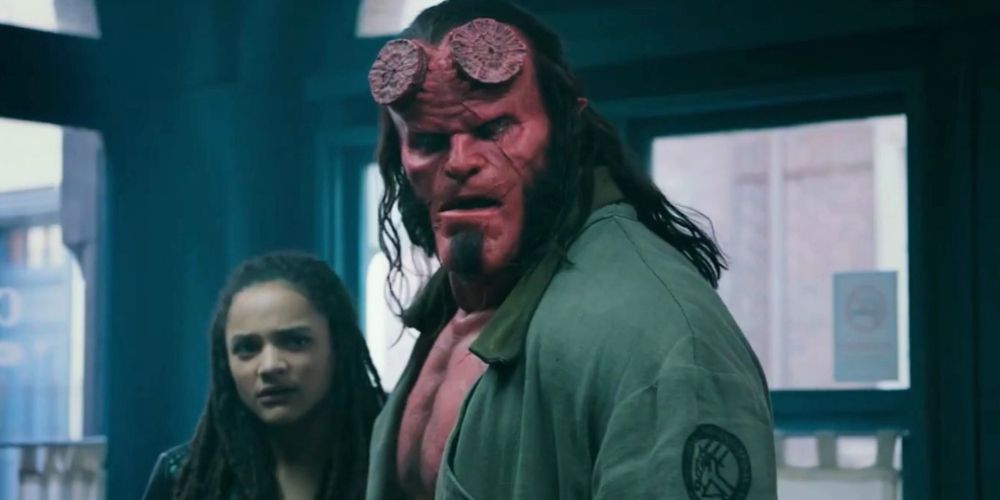 Hellboy and Alice in the 2019 remake