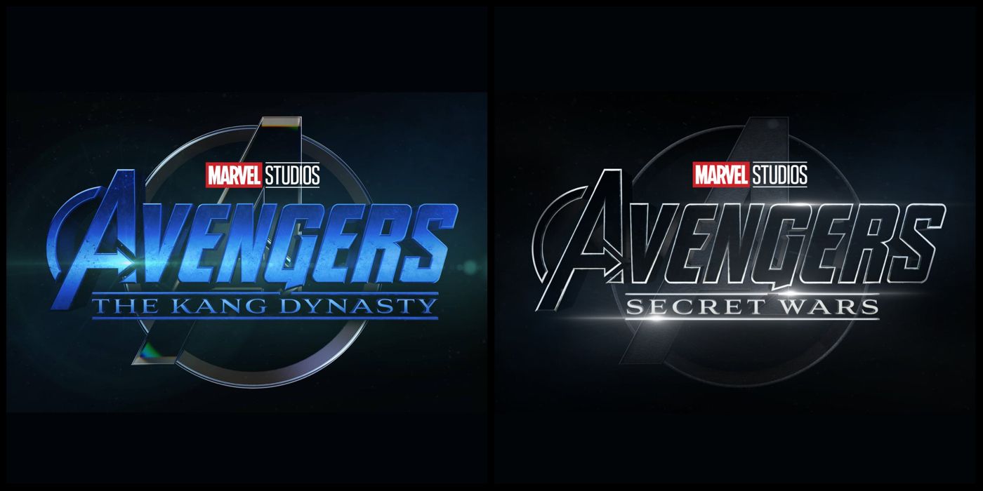 Logos for the MCU's Avengers: The Kang Dynasty and Avengers: Secret Wars