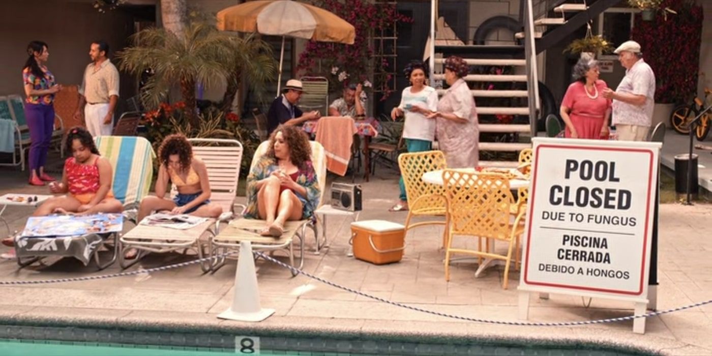 Cucu and her family poolside, Gordita Chronicles