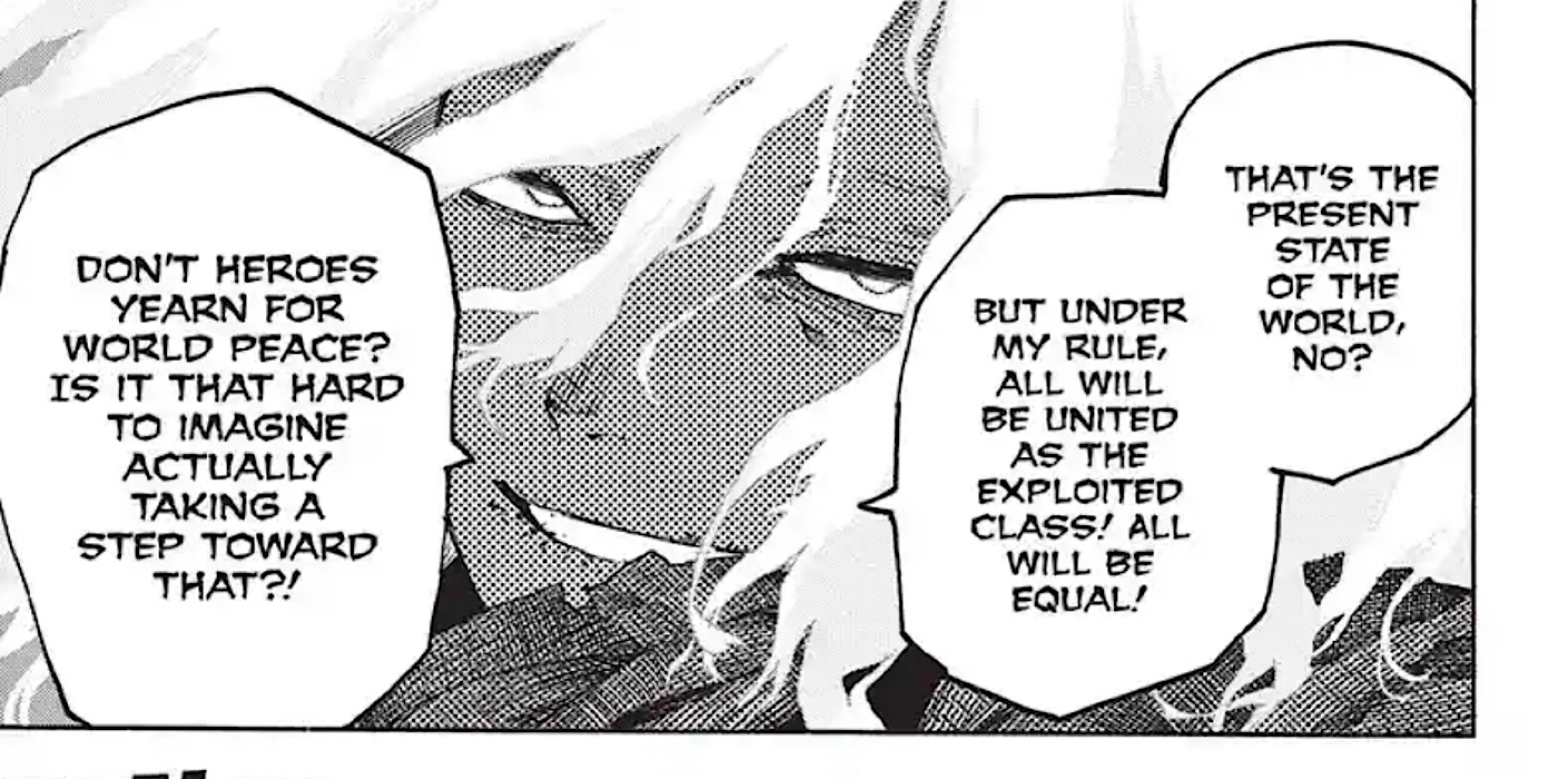 My Hero Academia: Shigaraki Tomura asking why the heroes wouldn't like to be oppressed equally with everyone else