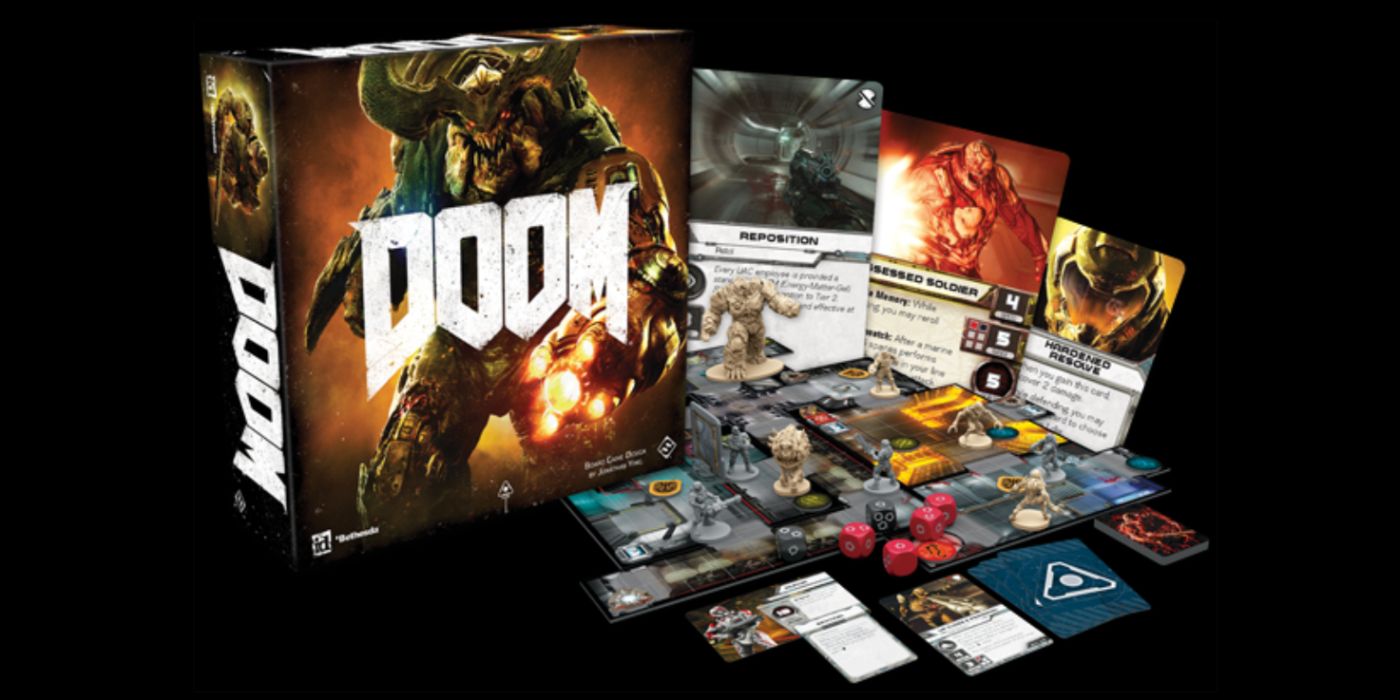Miniatures and cards for the DOOM Board Game.
