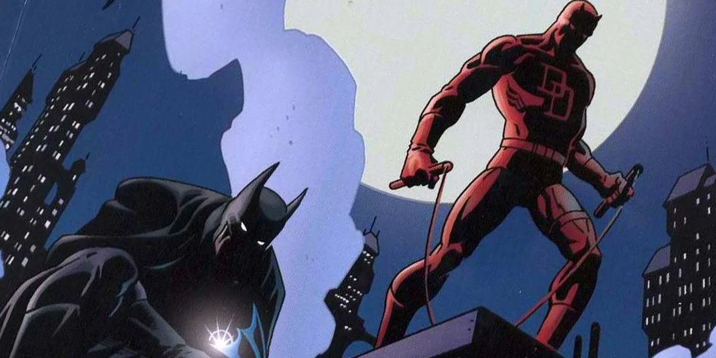 Daredevil and Batman track their foes through Gotham during the crossover, King of New York.
