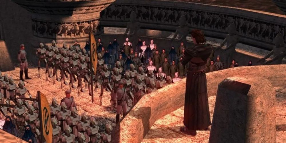 Revan leading a Sith army in the Dark Side ending to Star Wars: Knights of the Old Republic