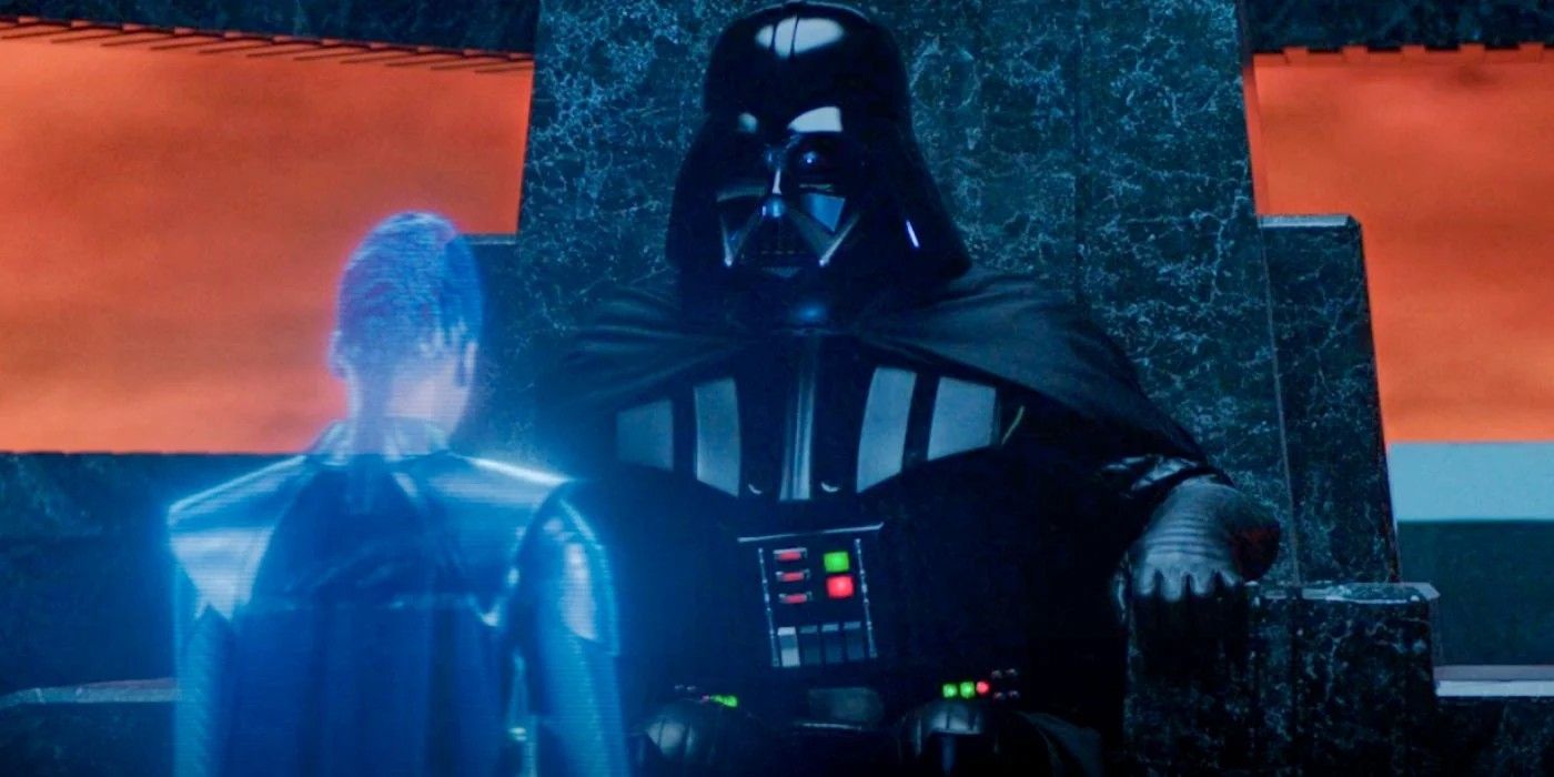 Darth Vader and Reva Hologram in Star Wars.