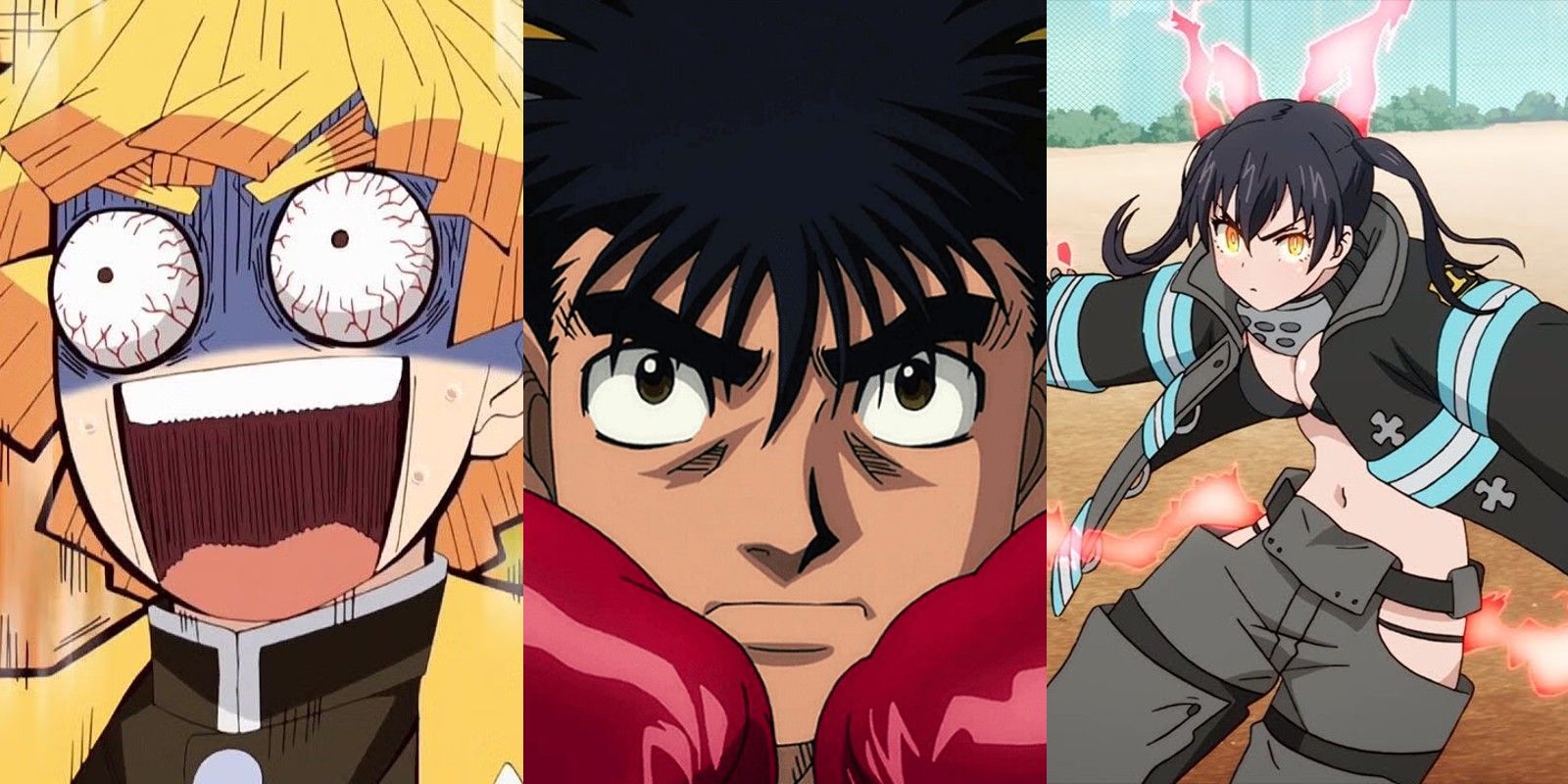 Demon Slayer, Hajime no Ippo, and Fire Force